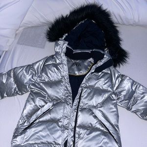 Silver Zara Kids Coat